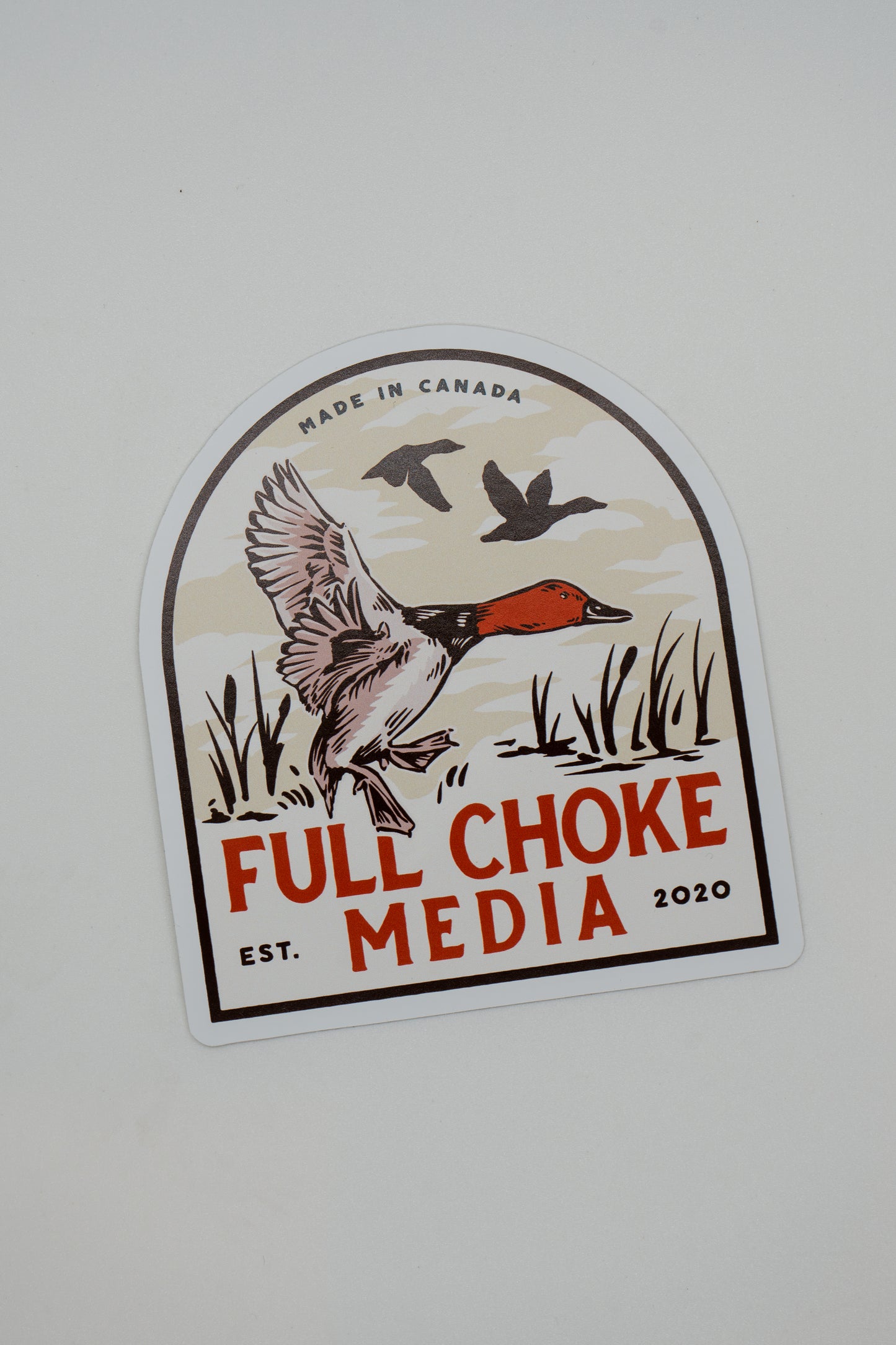 FULL CHOKE MEDIA CANVASBACK BADGE STICKER